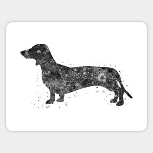 Dachshund dog black and white Sticker